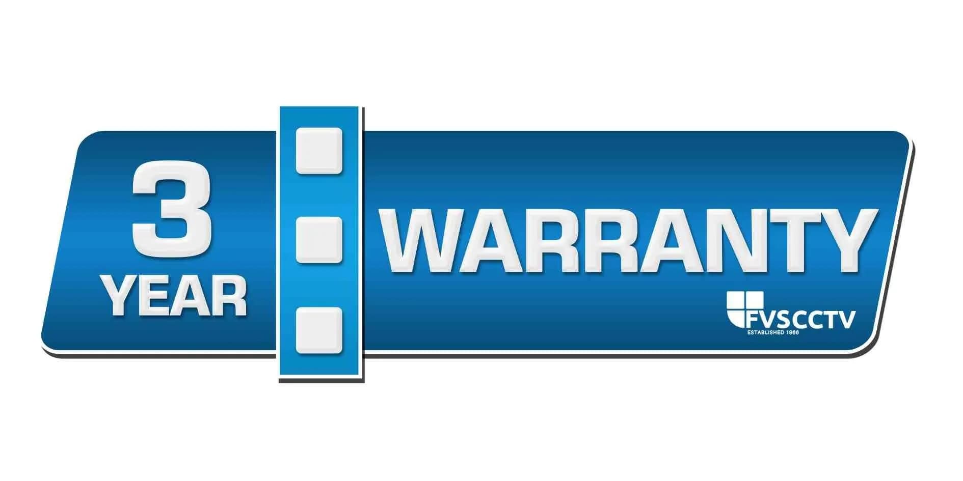 3 Year warranty