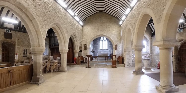Galala limestone floor inside St Peter's Church