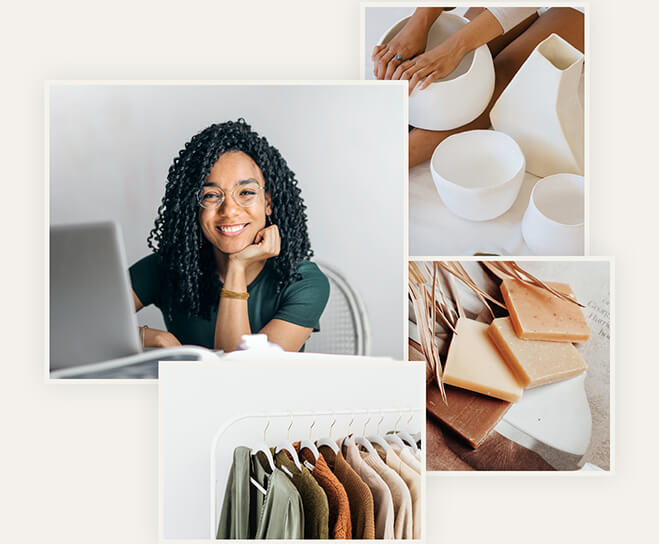 Several images associated with ecommerce