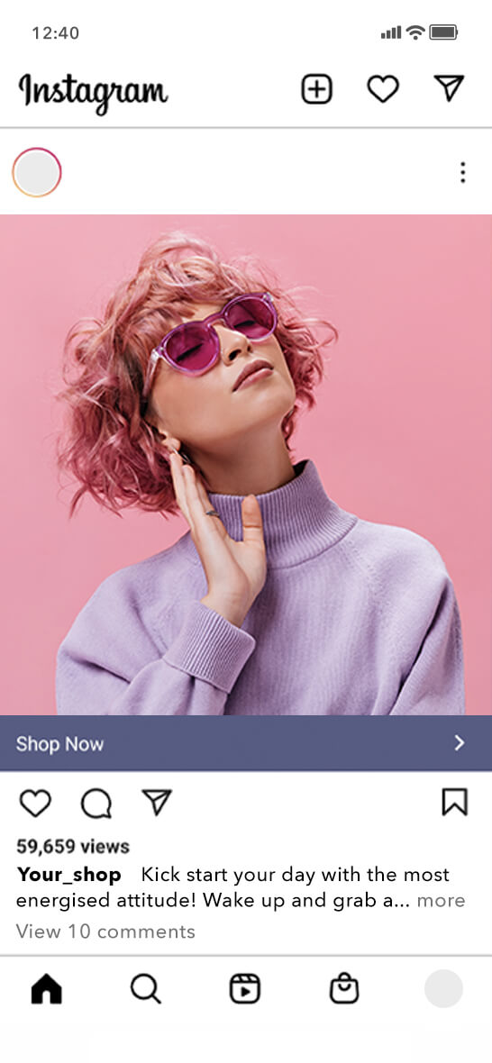 instagram phone slide