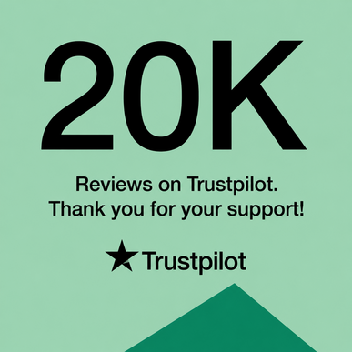 20K reviews on trustpilot
