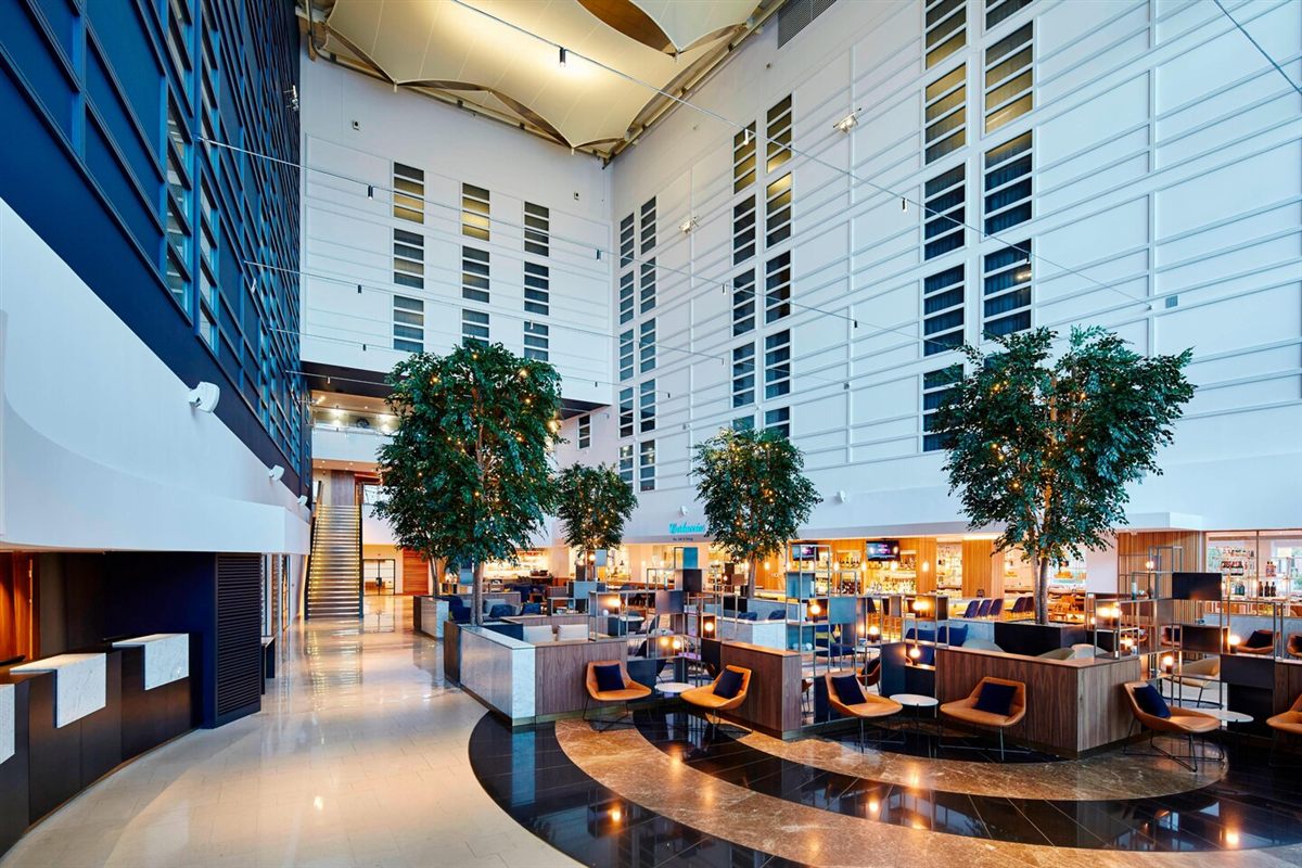Marble atrium floor at the Marriott Hotel, Heathrow