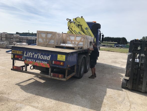 DOGA Stone container loading and crated stone
