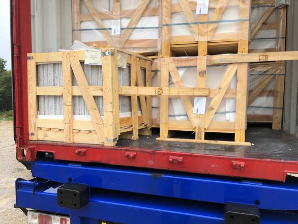 DOGA Stone container loading and crated stone