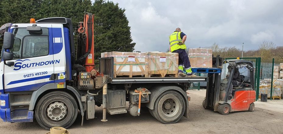 DOGA Stone container loading and crated stone
