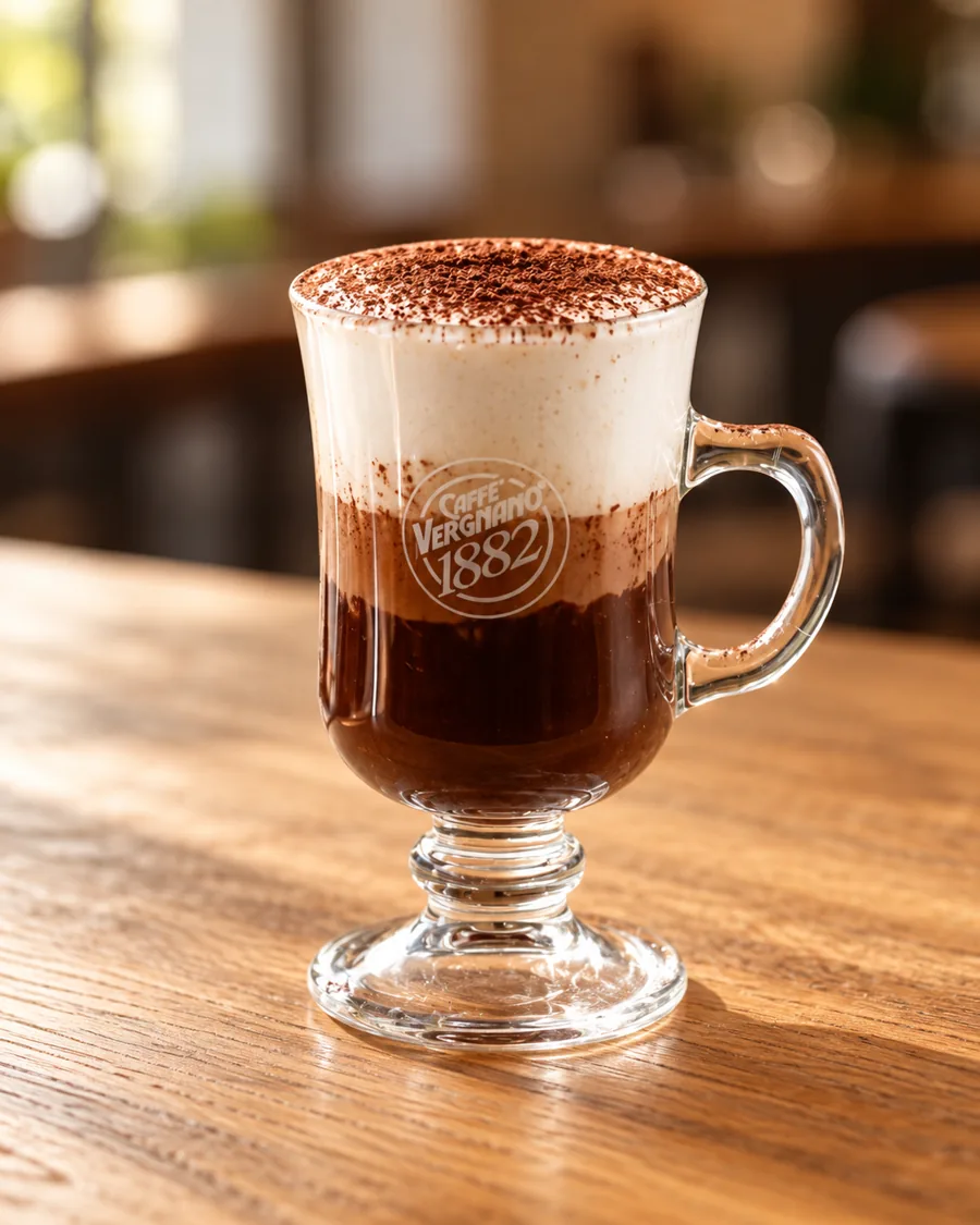Cocoa Marocchino in a small glass