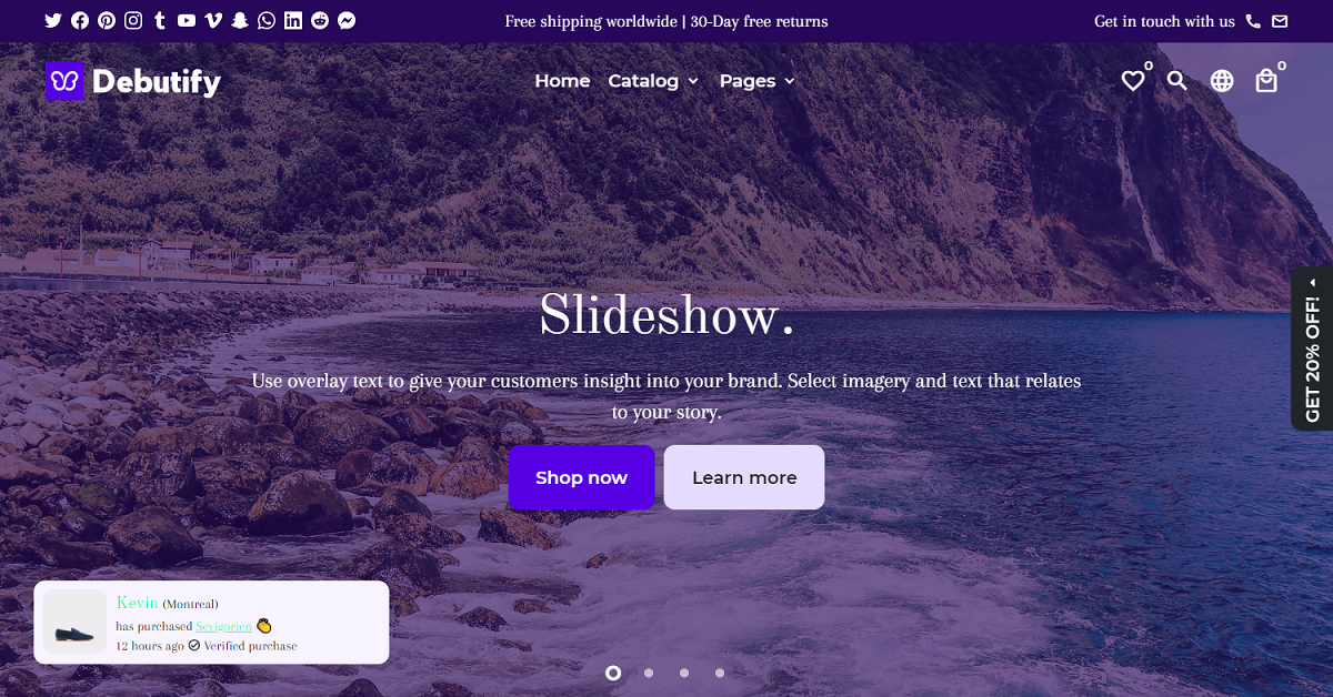debutify theme screenshot