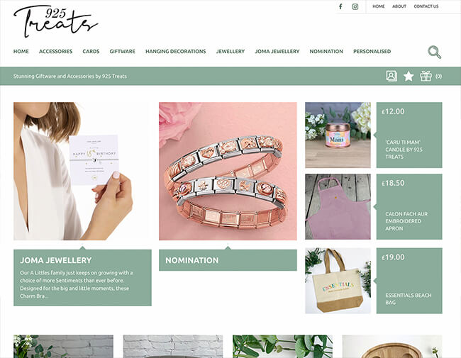 925 Treats website screenshot