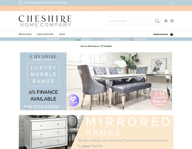 Cheshire Home website screenshot