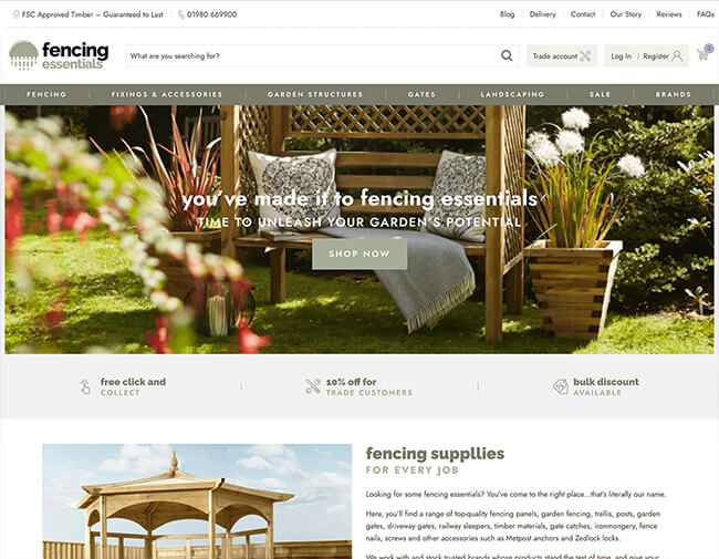 Fencing Essentials website screenshot