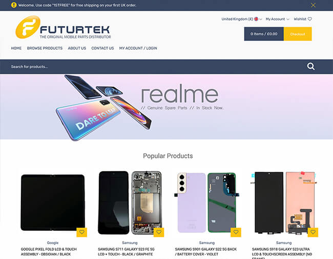Futurtek website screenshot