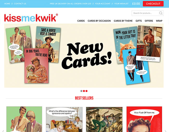 Kiss Me Kiwk website screenshot