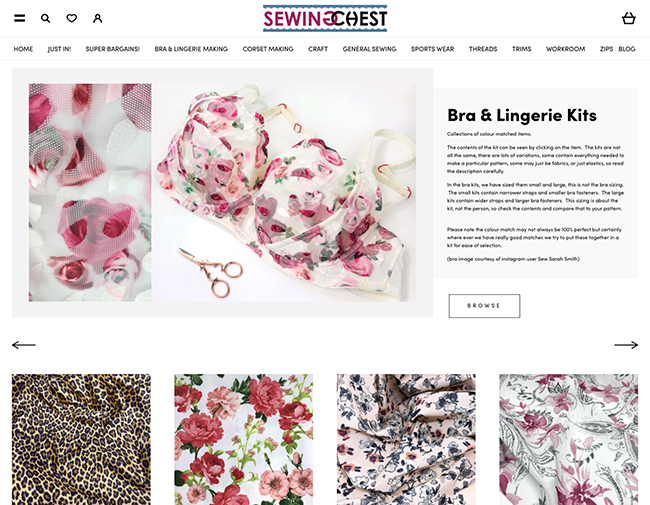 Sewing Chest website screenshot
