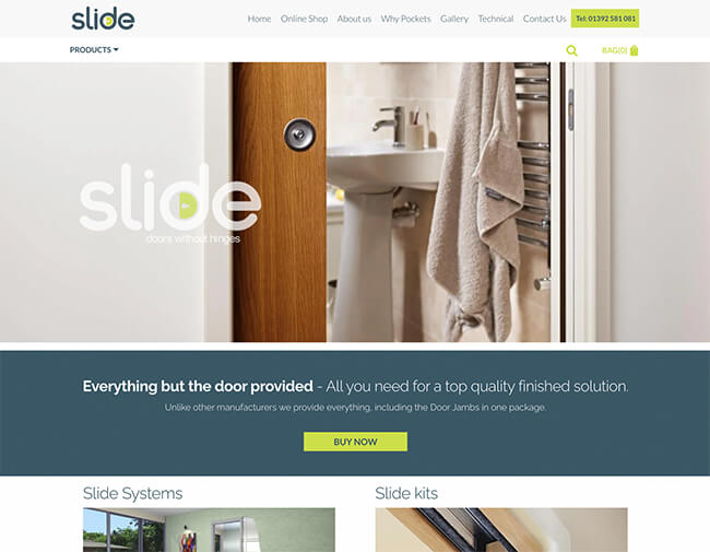 Slide Systems website screenshot