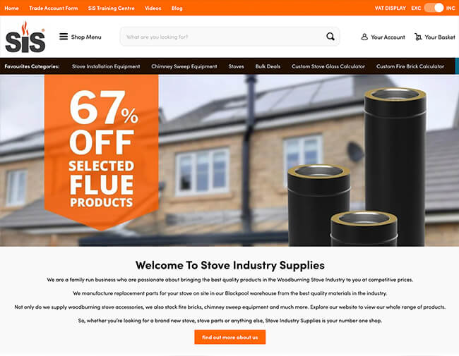 Stve Industry Supplies website screenshot