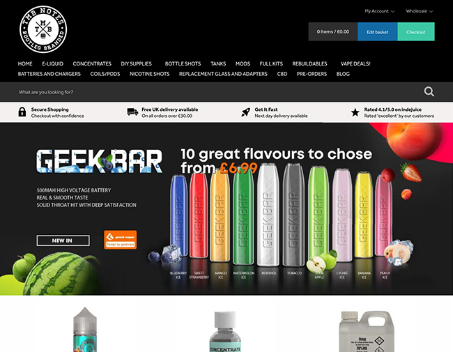 TMB Notes website screenshot