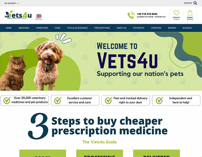 Vets4U website screenshot