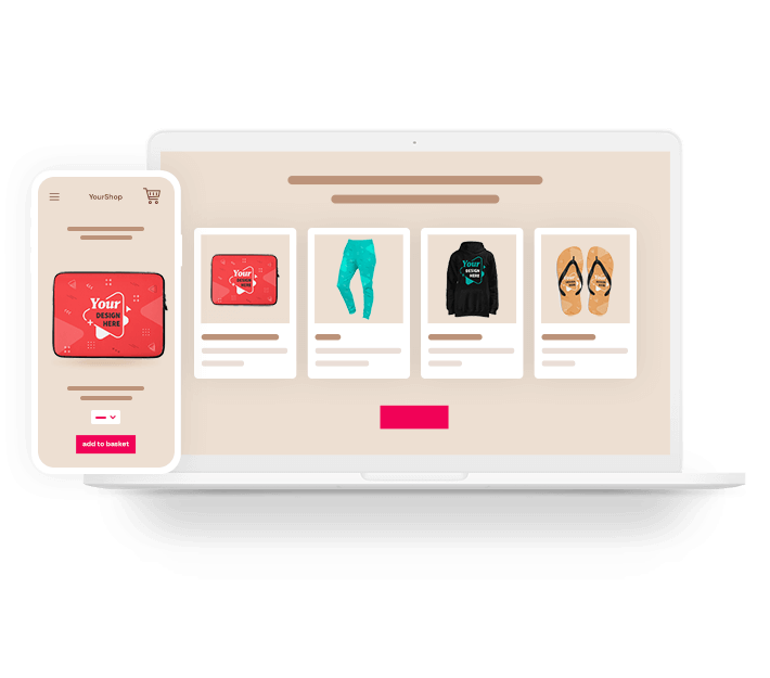 example Printful ecommerce website
